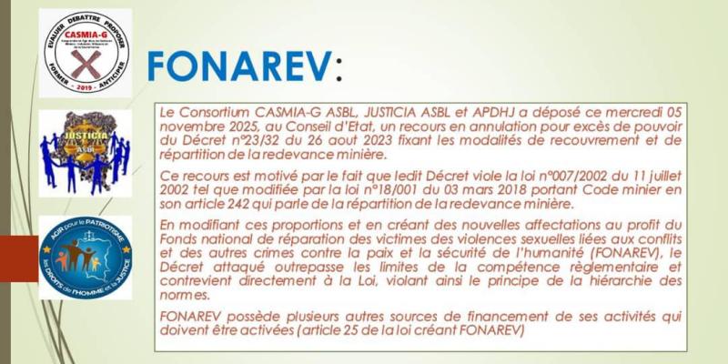 Requête des trois ONG en rapport avec la redevance minière 