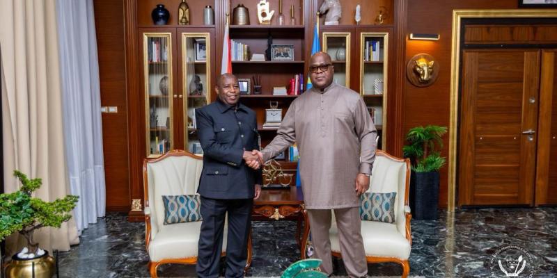 Evariste Ndayishimiye et Félix Tshisekedi