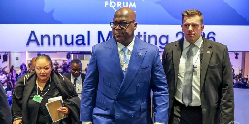 Félix Tshisekedi à Davos, en Suisse 