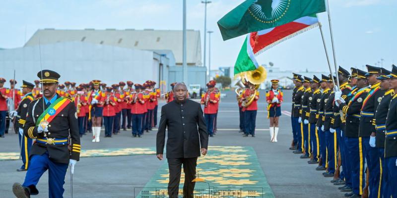 Arrivée d'Evariste Ndayishimiye à Addis Abeba pour le Sommet de l'UA