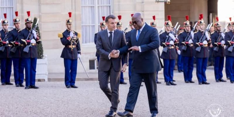 Macron et Tshisekedi à l'Elysée le 25 février 2026
