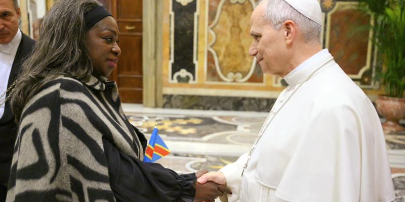 Joëlle Bile reçue par le pape Léon XIV