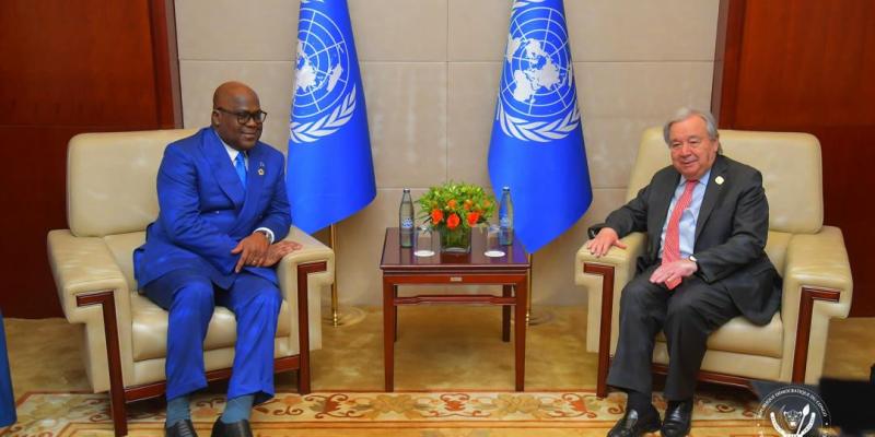 Félix Tshisekedi et Antonio Guterres