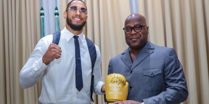 Tony Yoka et Félix Tshisekedi