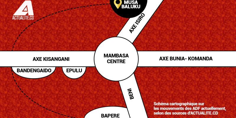 Possible schéma cartographique sur les mouvements des ADF autour de la RFO