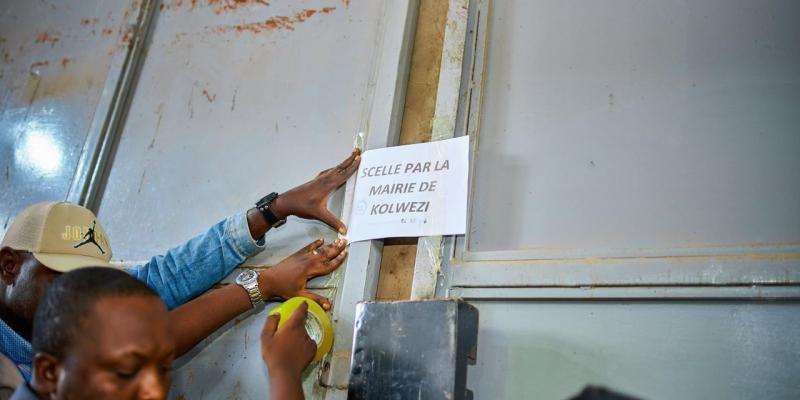 une maison commerciale scellée par la mairie de Kolwezi 