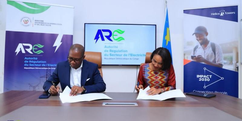 Signature d'un partenariat stratégique entre Helios Towers DRC et l’ARE