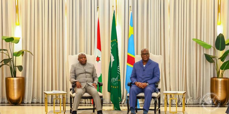Evariste Ndayishimiye et Félix Tshisekedi 