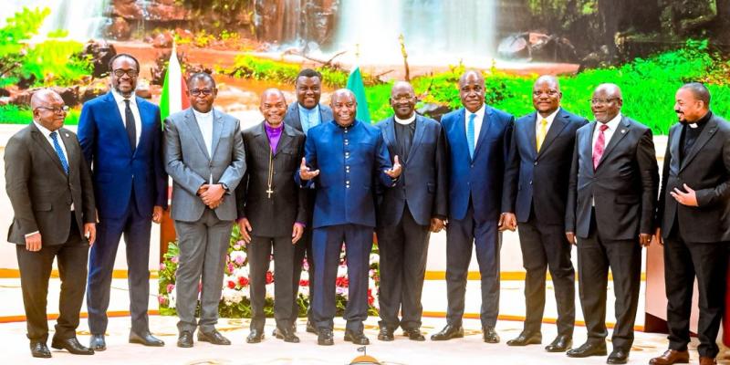 Evariste Ndayishimiye et la délégation congolaise 