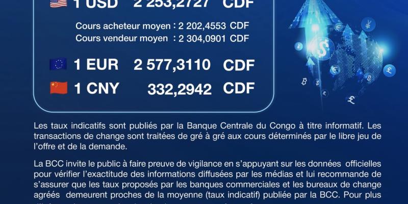Taux de change BCC