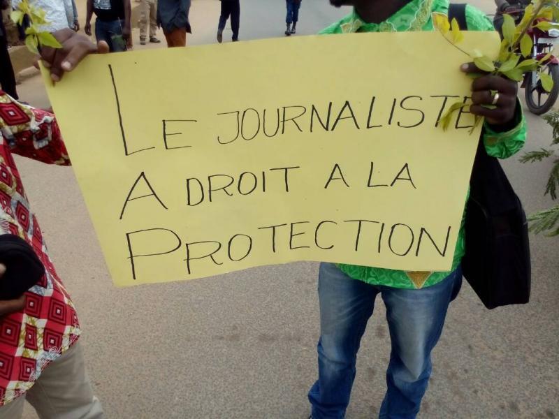 manifestation des journalistes à Bunia