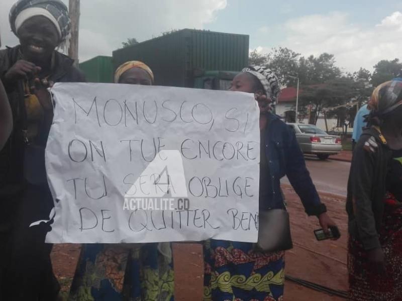 Une manifestation contre l'insécurité à Beni (Ph. ACTUALITE.CD)