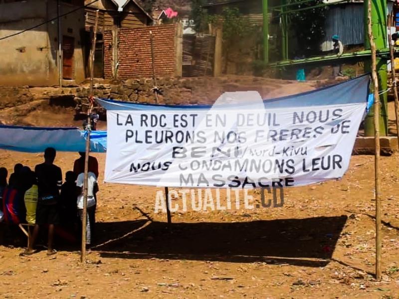 Lieu de deuil à Bukavu en mémoire des victimes des tueries à Beni