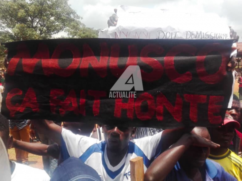 Manifestation contre les tueries à Beni (Photo ACTUALITE.CD)