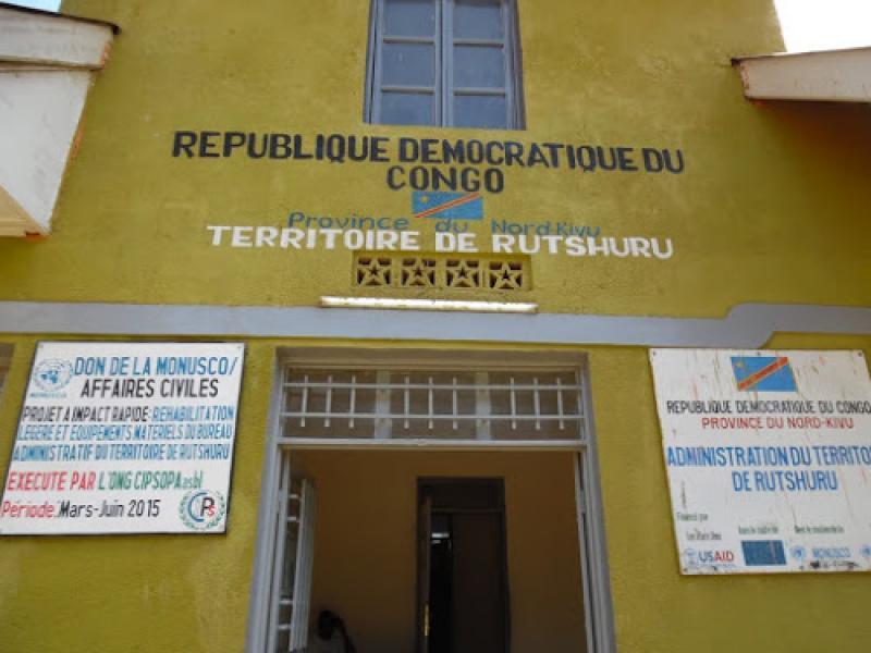 Bâtiment administratif du territoire de Rutshuru (Photo Radio Okapi)