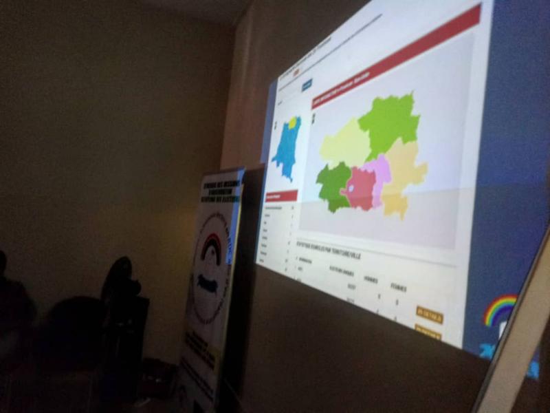Photo de la présentation des poids électoraux des provinces (ACTUALITE.CD)