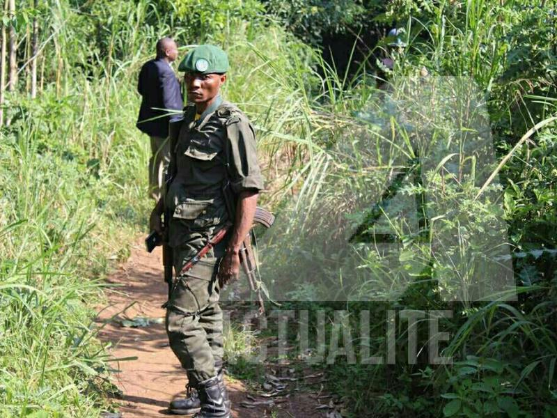 Les FARDC dans la brousse près de Beni (Photo Ley Uwera/ACTUALITE.CD)