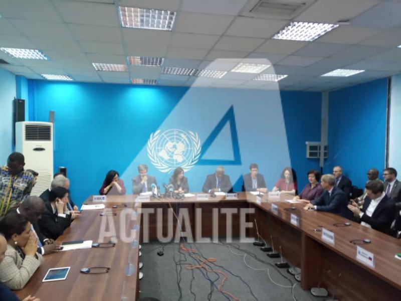 Les membres du Conseil de sécurité au QG de la MONUDSCO/Photo ACTUALITE.CD