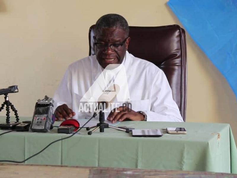 Le Prix Nobel Denis Mukwege en conférence de presse à Panzi