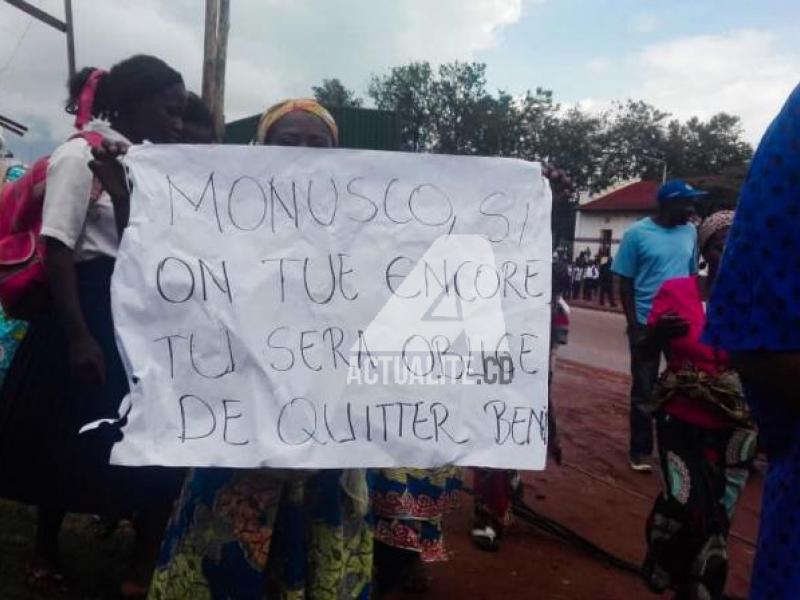 Manifestation à Beni contre les tueries