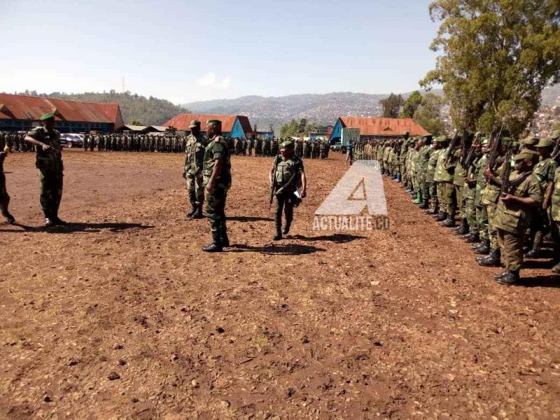 Parade de l'armée au camp Saio dans la ville de Bukavu