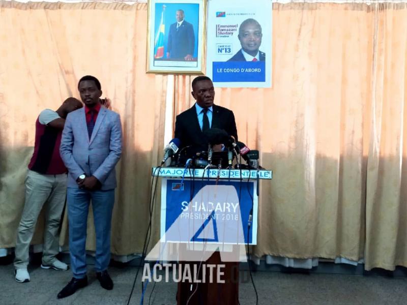 Alain Atundu, porte-parole de la MP/Ph. Christine Tshibuyi