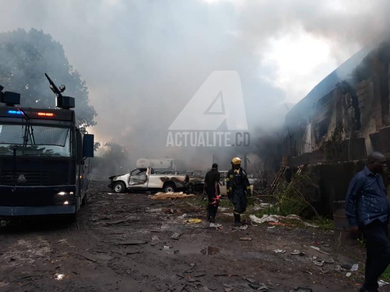 L'incendie de l'entrepôt de la CENI à Kinshasa