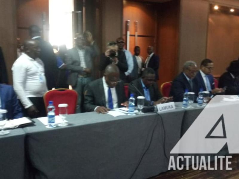 Martin Fayulu lors de la réunion CENI, SADC et candidats présidents de la République