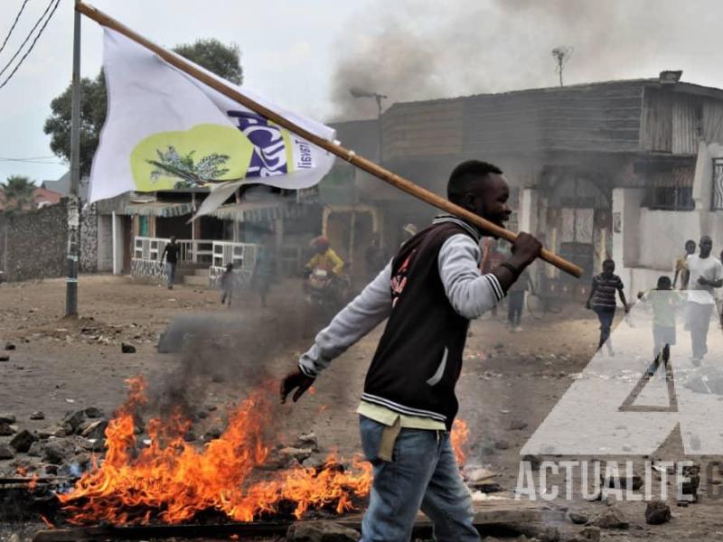 Manifestation ds partisans de l'opposition à Goma.