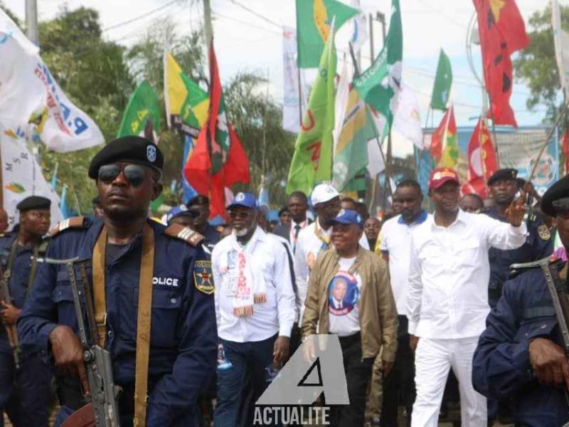 Le candidat président Ramazani Shaday arrivé ce samedi 14 décembre 2018 à Kindu.