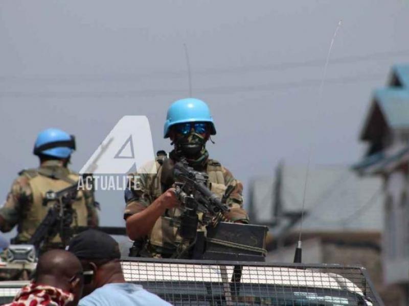 Les casques bleus en patrouille près de Goma.
