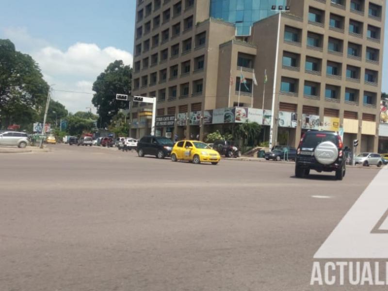 Croisement entre le boulevard du 30 juin et l'avenue Batetela à Gombe, ce jeudi 10 janvier 2019