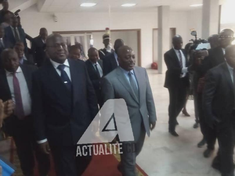 Félix Tshisekedi et Joseph Kabila après la remise et reprise 