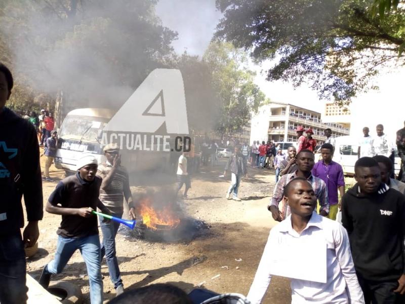 Manifestation des étudiants à l'ISP Bukavu/Ph Justin Mwamba ACTUALITE.CD