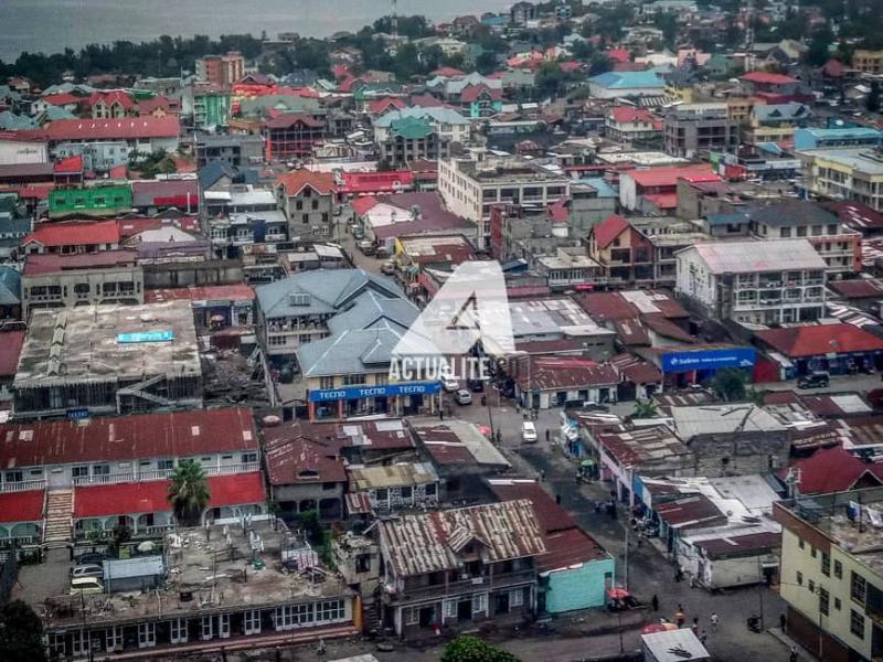Une vue aérienne de la ville de Goma/Ph Ley Uwera ACTUALITE.CD