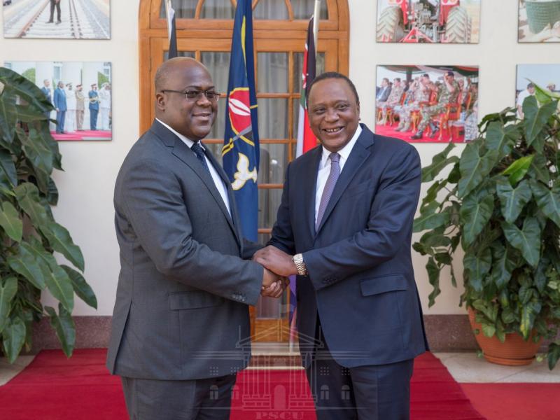 Félix Tshisekedi et Uhuru Kenyatta