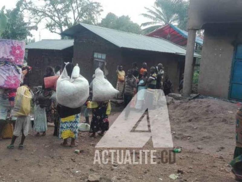 Les habitants du quartier Rwangoma à Beni en déplacement après la tuerie de cinq personnes par des combattants ADF