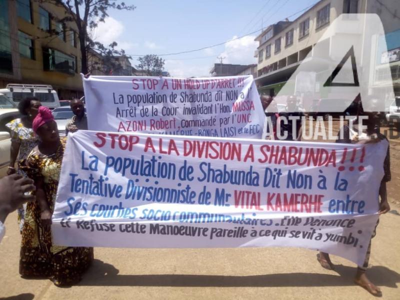 Manifestation à Bukavu après l'invalidation d'un député provincial par la cour d'appel/Ph Justin Mwamba