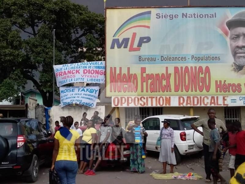 Siège du Mouvement Lumumbiste Progressiste (MLP), parti politique de Franck Diongo