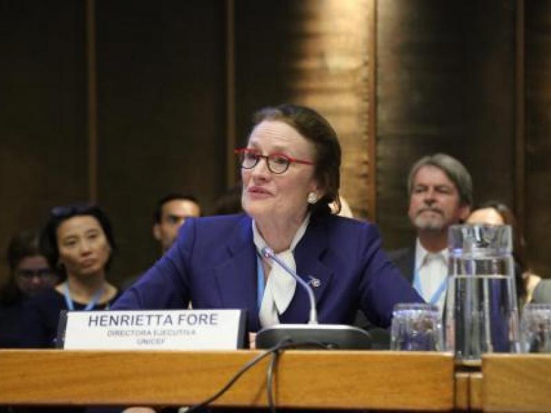 la Directrice générale de l’UNICEF Henrietta F. Fore 
