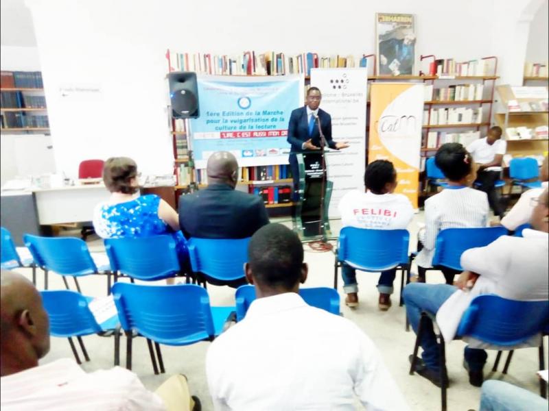 Professeurs, journalistes, écrivains incitent à la lecture à l'occasion de la journée mondiale du livre le 23 avril 2019 au centre Wallonie Bruxelles Kinshasa