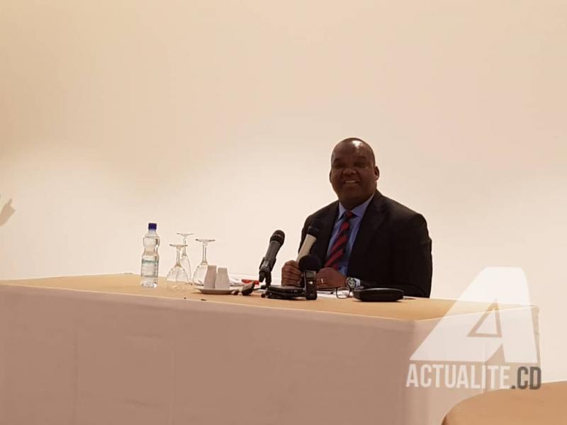 Corneille Nangaa, président de la CENI lors de d'une rencontre vendredi 24 mai 2019 avec les responsables des médias à Kinshasa 