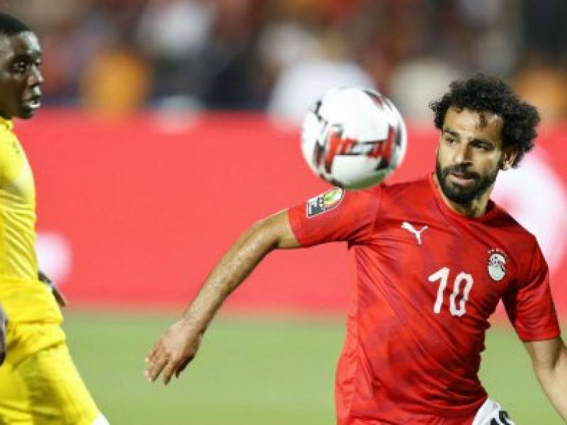 Mohamed Salah lors du match d'ouverture de la CAN opposant l'Egypte au Zimbabwe