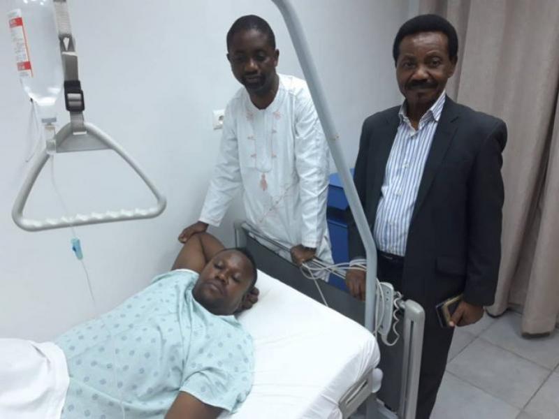 Mbemba-Kabu Tamba Samuel dans son lit d’hôpital