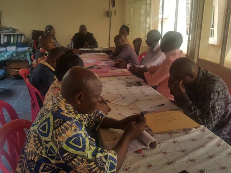 Les membres de cadre de concertation de la société civile du Kongo Central en réunion ce vendredi 12 juillet 2019