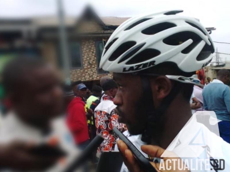 Ruberwa Jean Bosco Damascène, vainqueur de la 1ère étape du tour cycliste international de la RDC 