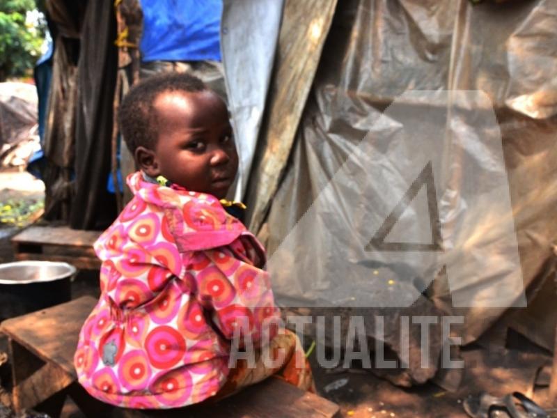 Un bébé dans un camp des déplacés à Kiwanja au Nord-Kivu/Ph ACTUALITE.CD