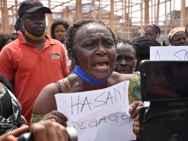 Une vendeuse du Marché centrale de Kinshasa