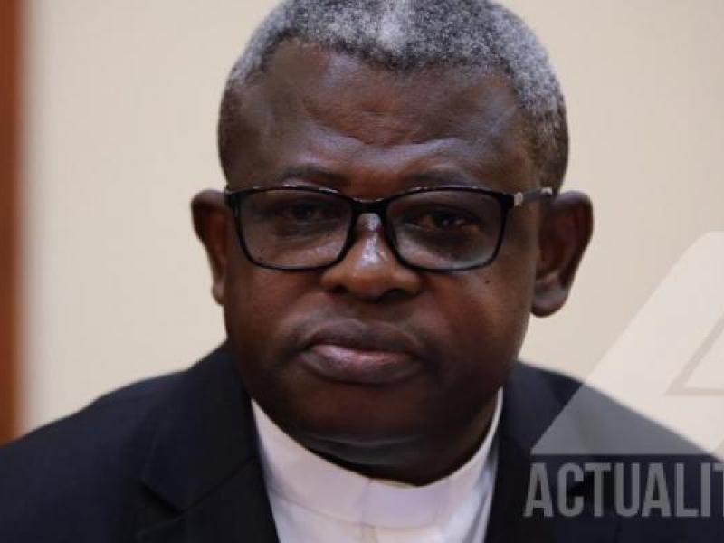 L'abbé Donatien Nshole Babula, secrétaire général de la Conférence Épiscopale Nationale du Congo (CENCO). Ph. ACTUALITE.CD.