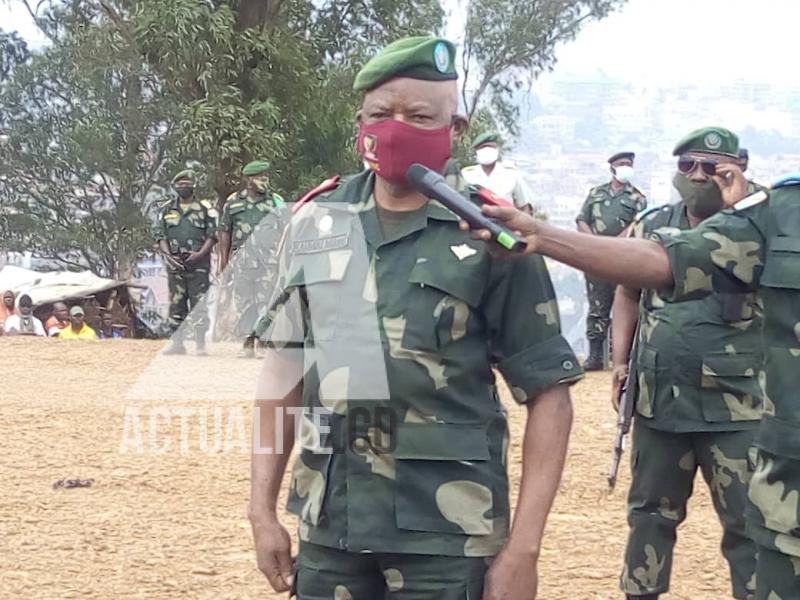 Le chef d'Etat-major des forces terrestres, le Général-major Isidore Kaumba. Ph/Actualite.cd